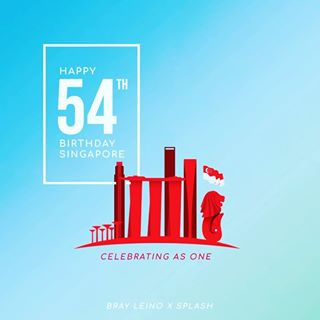 Happy birthday Singapore! -#happynationalday #splashatwork #brayleino